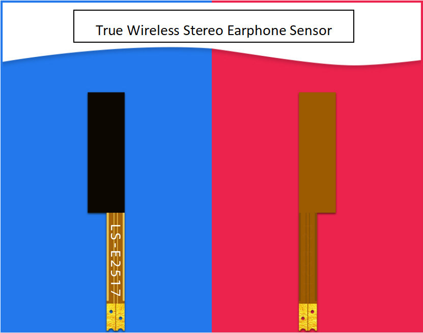 Wireless Stereo Earphone Thin Film Pressure Sensors Terminal Connection